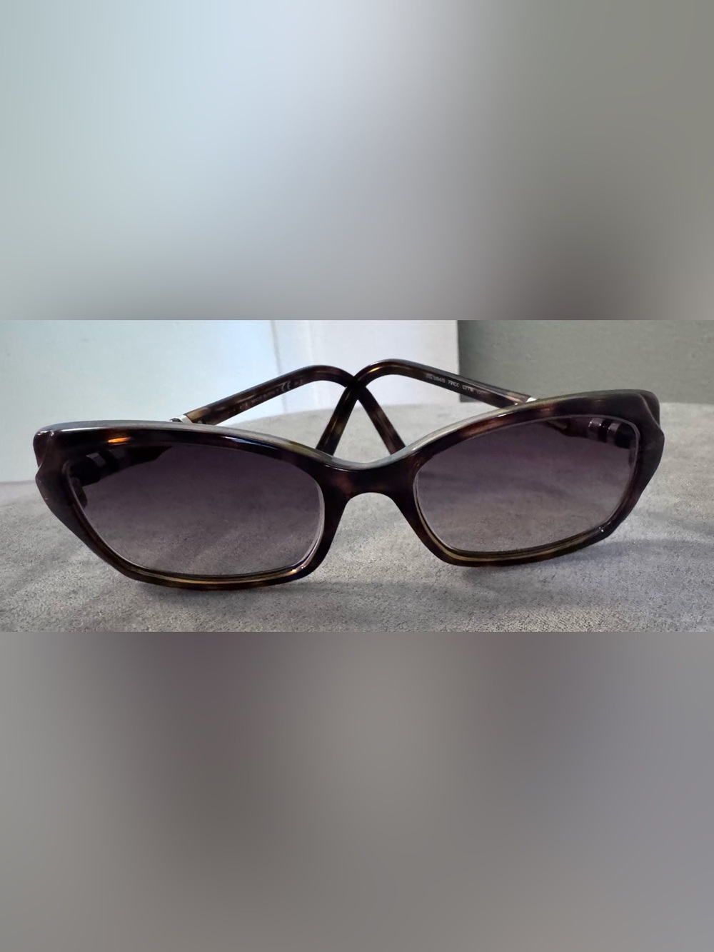 Gucci Brown Tortoise Shell Sunglasses with Bamboo Style detailing